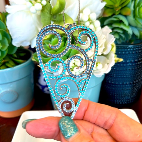 ⭐️SOLD⭐️Brighton SEA OF LOVE Blue Turquoise Crystal LONG Necklace Bracelet Earri - Picture 6 of 16